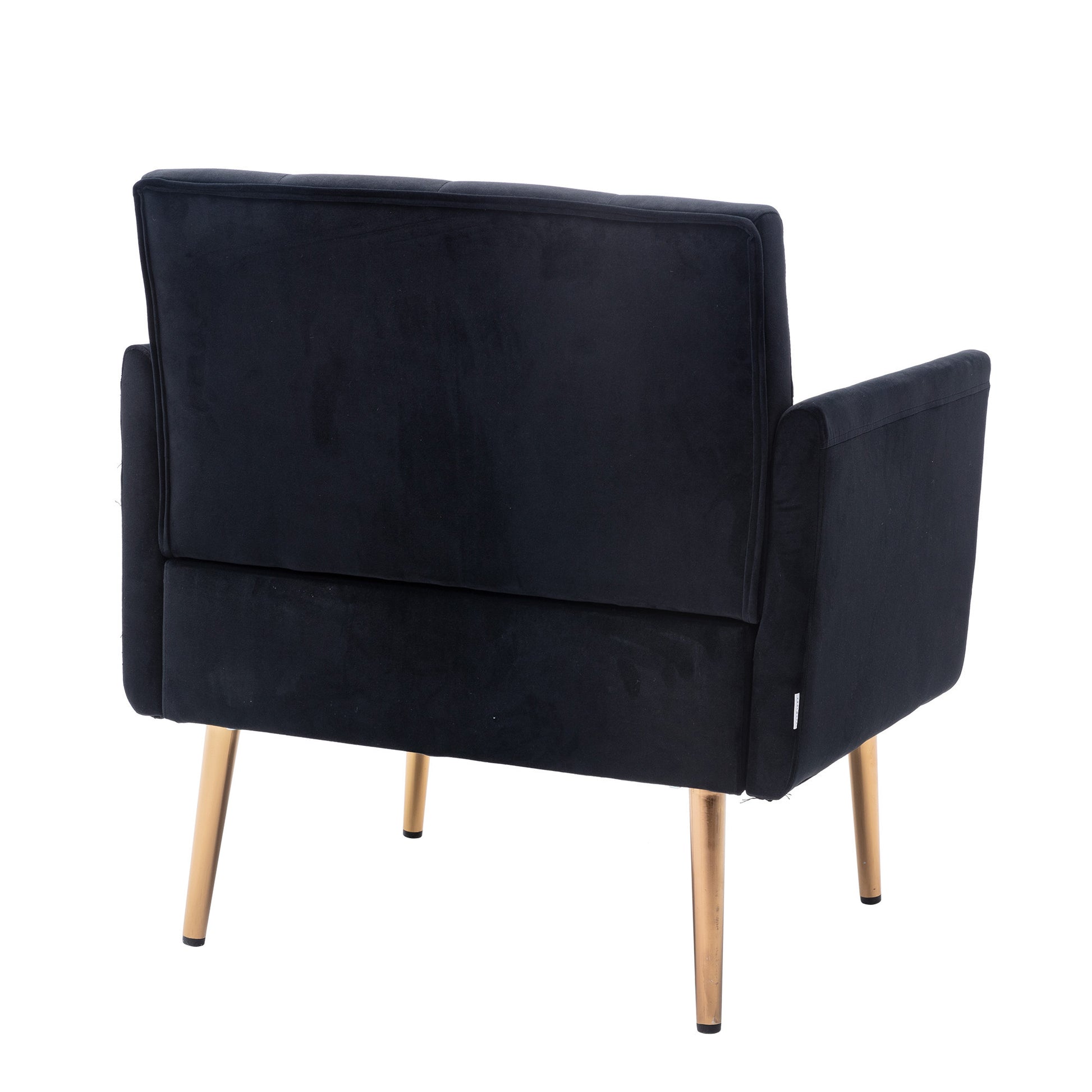 Coolmore Accent Chair ,Leisure Single Sofa With Rose Golden Feet Black Polyester