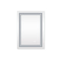 20x28 Inch LED Lighted Bathroom Mirror with 3 Colors silver-aluminium