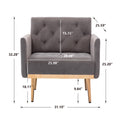 Coolmore Accent Chair ,Leisure Single Sofa With Rose Golden Feet Grey Polyester