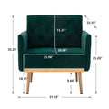 Coolmore Accent Chair ,Leisure Single Sofa With Rose Golden Feet Green Polyester