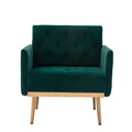Coolmore Accent Chair ,Leisure Single Sofa With Rose Golden Feet Green Polyester