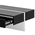 Contemporary Rectangle Design Living Room Furniture, Modern High Gloss Surface Cocktail Table, Center Table For Sofa Or Upholstered Chairs, 45.2*25.5*13.7In, Black Black Particle Board