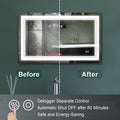 40x24 Inch LED Lighted Bathroom Mirror with 3 Colors silver-aluminium