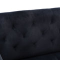 Coolmore Accent Chair ,Leisure Single Sofa With Rose Golden Feet Black Polyester