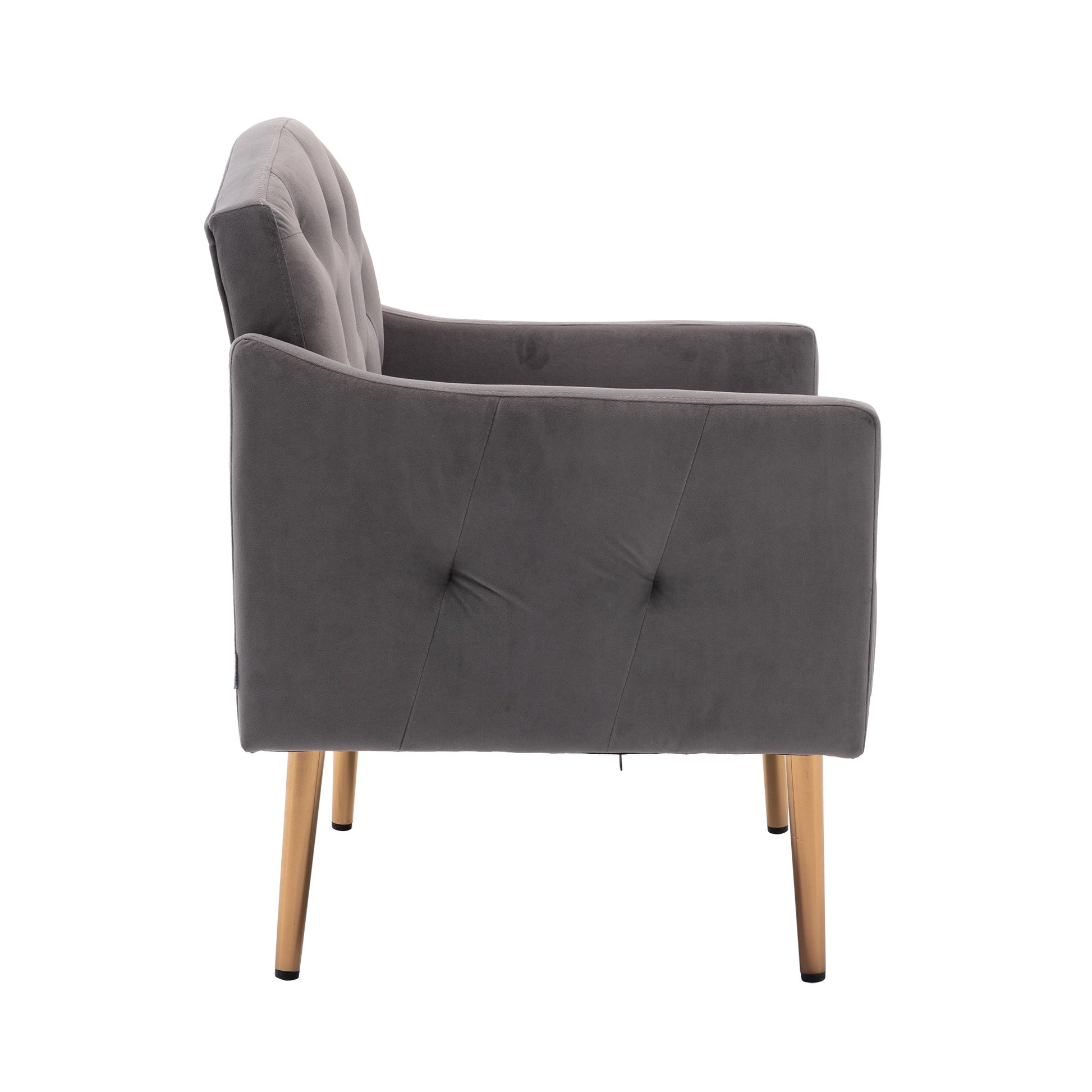Coolmore Accent Chair ,Leisure Single Sofa With Rose Golden Feet Grey Polyester