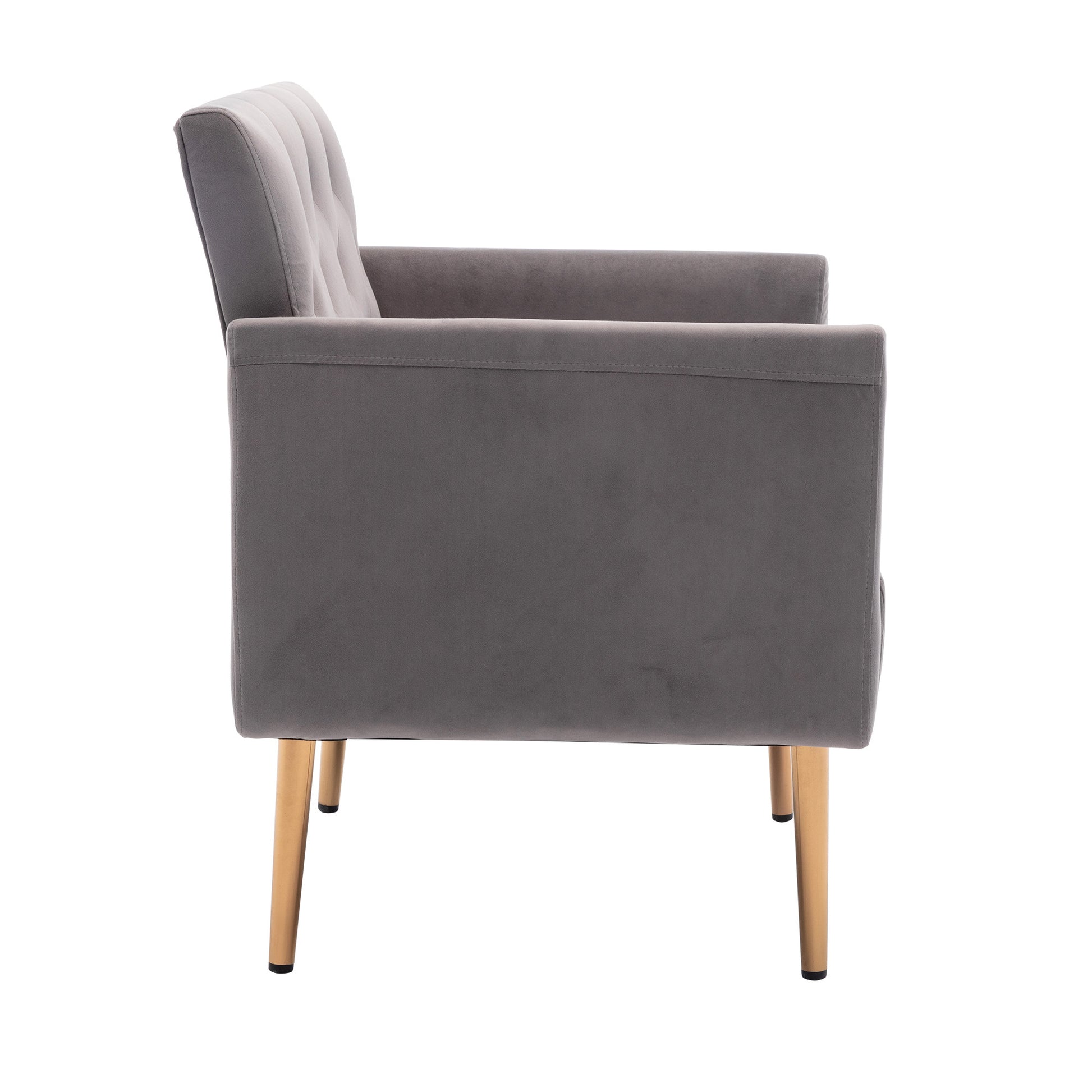 Coolmore Accent Chair ,Leisure Single Sofa With Rose Golden Feet Grey Polyester