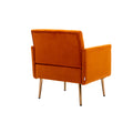 Coolmore Accent Chair ,Leisure Single Sofa With Rose Golden Feet Orange Polyester