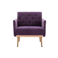 Coolmore Accent Chair ,Leisure Single Sofa With Rose Golden Feet Purple Polyester
