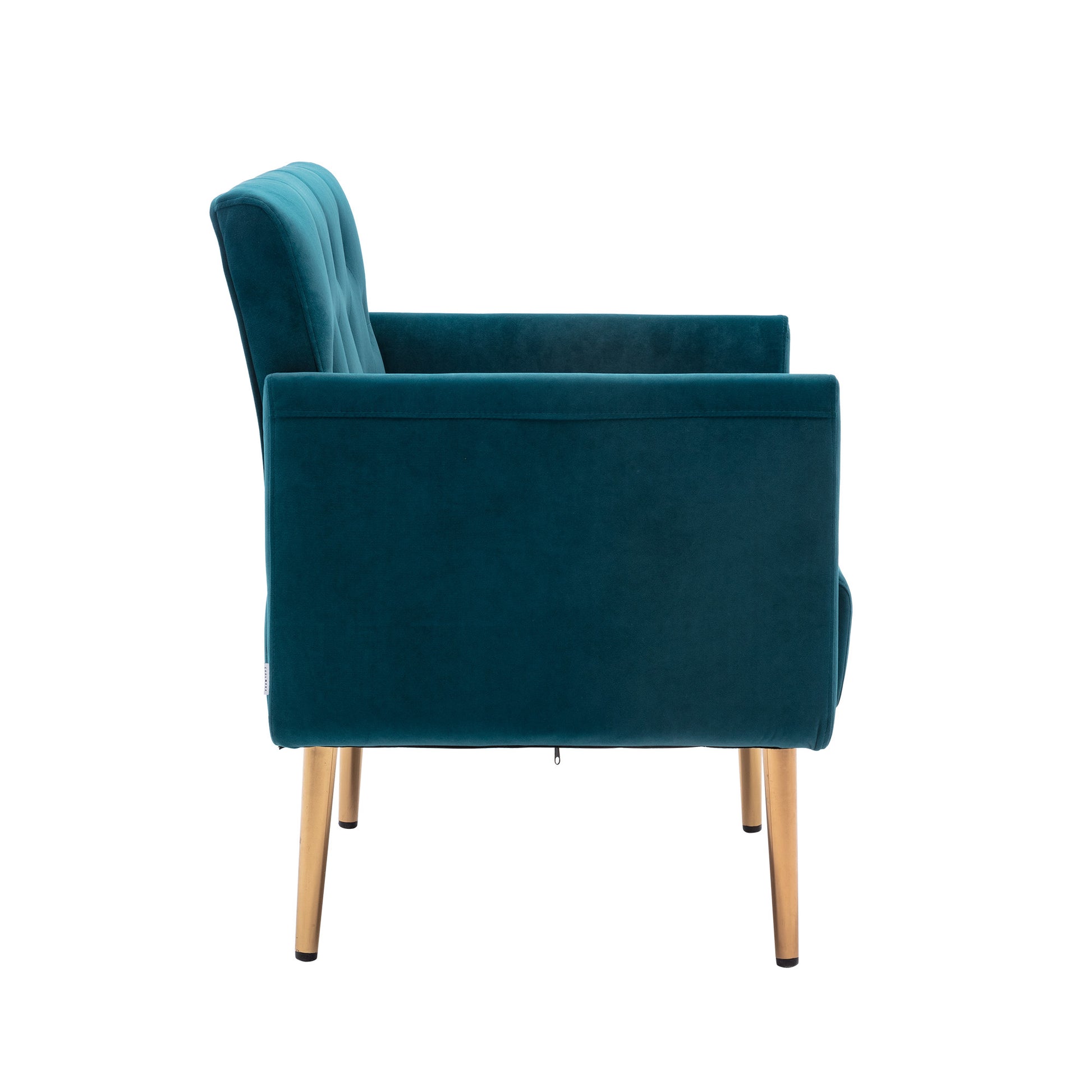 Coolmore Accent Chair ,Leisure Single Sofa With Rose Golden Feet Teal Polyester