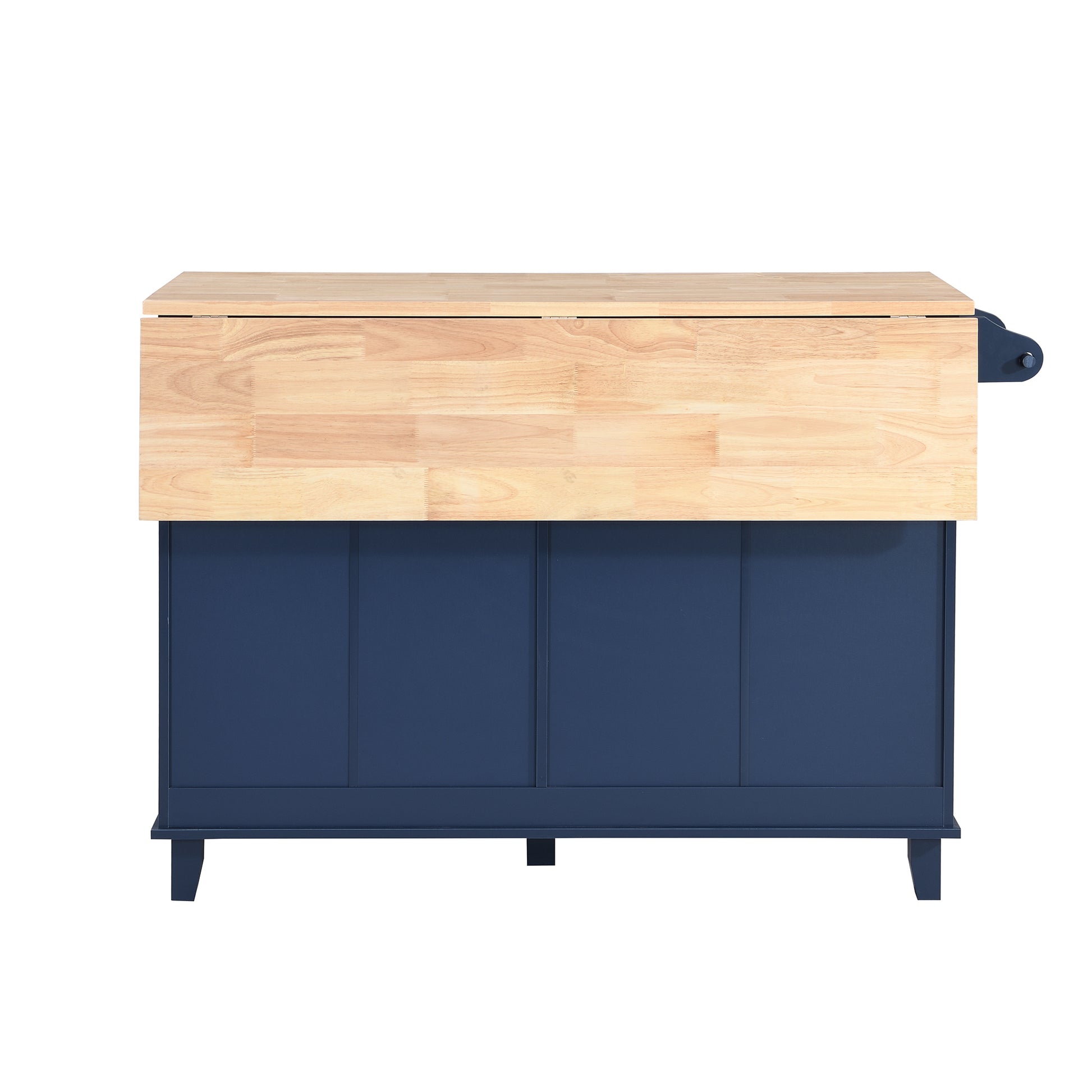 Farmhouse Kitchen Island Set with Drop Leaf and blue-kitchen-farmhouse-rectangular-kitchen island