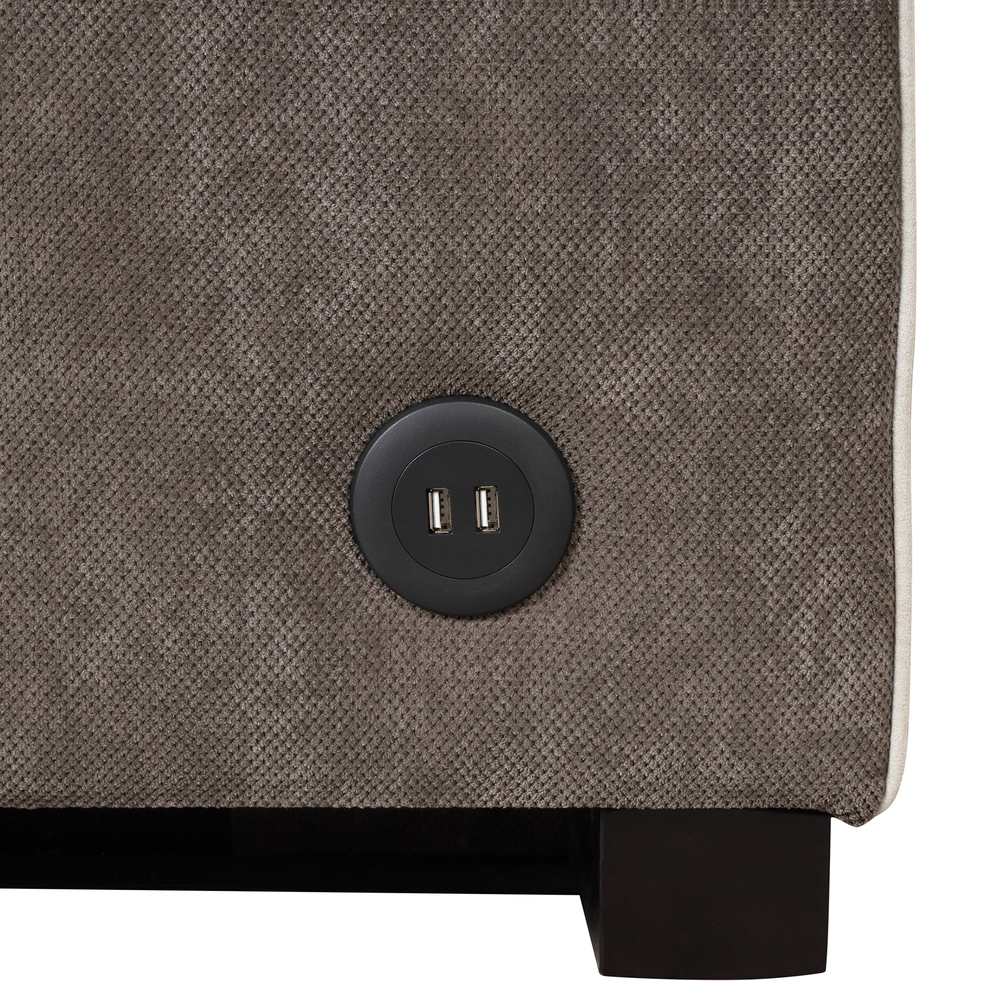 66.5" Linen Upholstered Sleeper Bedpull Out Sofa Bed Couch Attached Two Throw Pillows,Dual Usb Charging Port And Adjustable Backrest For Living Room Space,Brown Gray Brown Gray Foam Linen 2 Seat