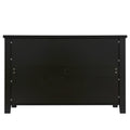 Drawer Dresser Bar Cabinet Side Cabinet,Buffet Sideboard,Buffet Service Counter, Solid Wood Frame,Plasticdoor Panel,Retro Shell Handle,Applicable To Dining Room, Living Room, Kitchen ,Corridor,Black 5 Or More Drawers Black Primary Living Space Drawers