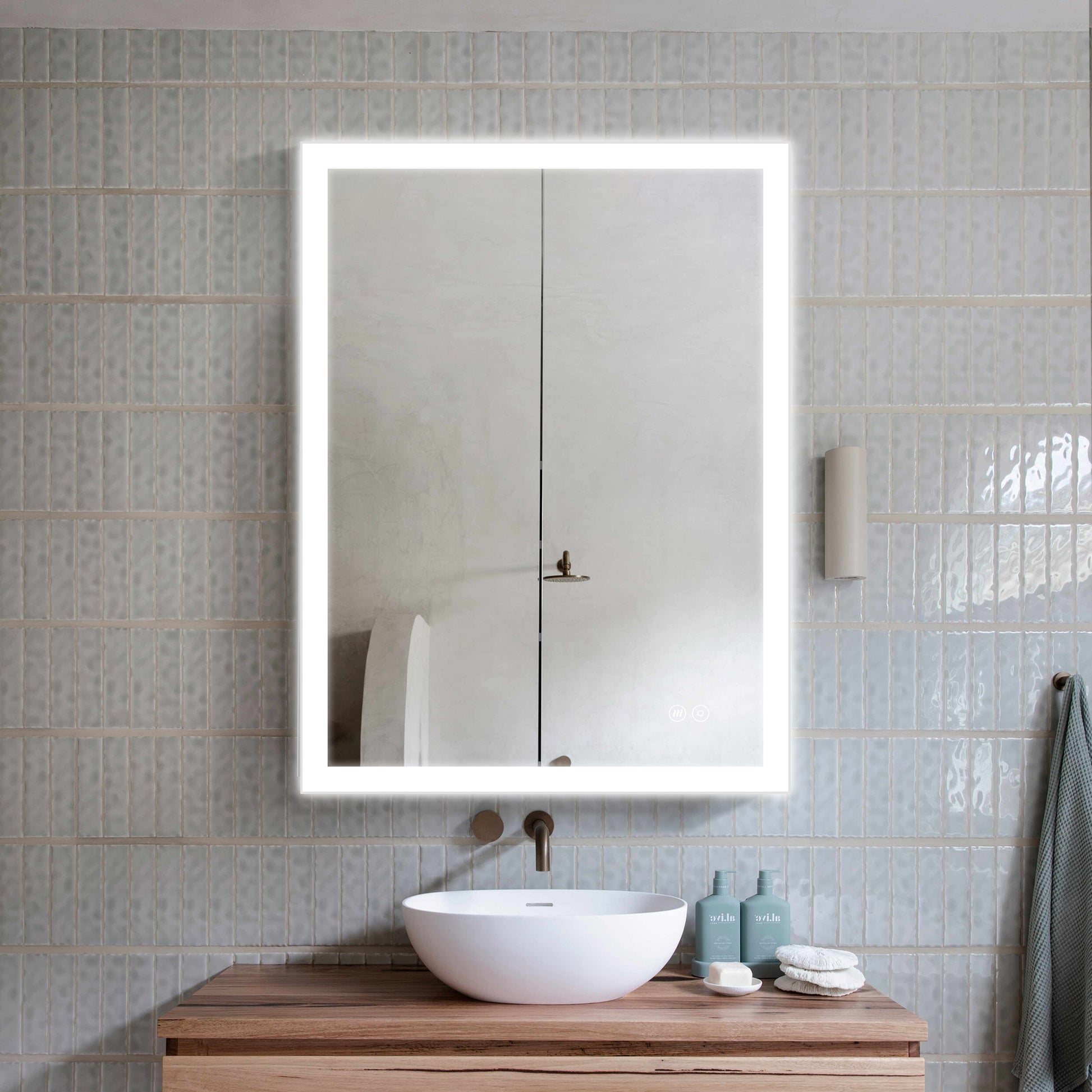 24X32 Inch Led Bathroom Mirror, Bathroom Vanity