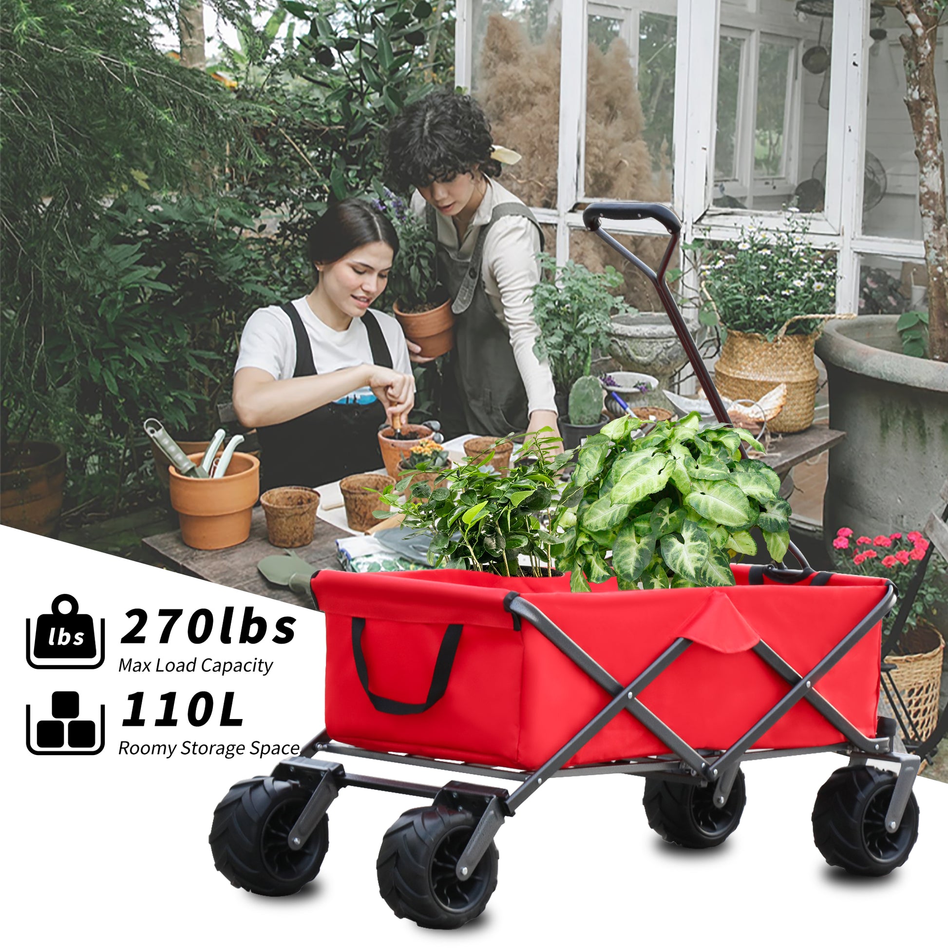 camping trolley Utility Park Garden Cart Tool Customized Color Folding Camping Trolley