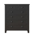 Drawer Dresser Bar Cabinet Side Cabinet,Buffet Sideboard,Buffet Service Counter, Solid Wood Frame,Plasticdoor Panel,Retro Shell Handle,Applicable To Dining Room, Living Room, Kitchen ,Corridor,Black 5 Or More Drawers Black Primary Living Space Classic