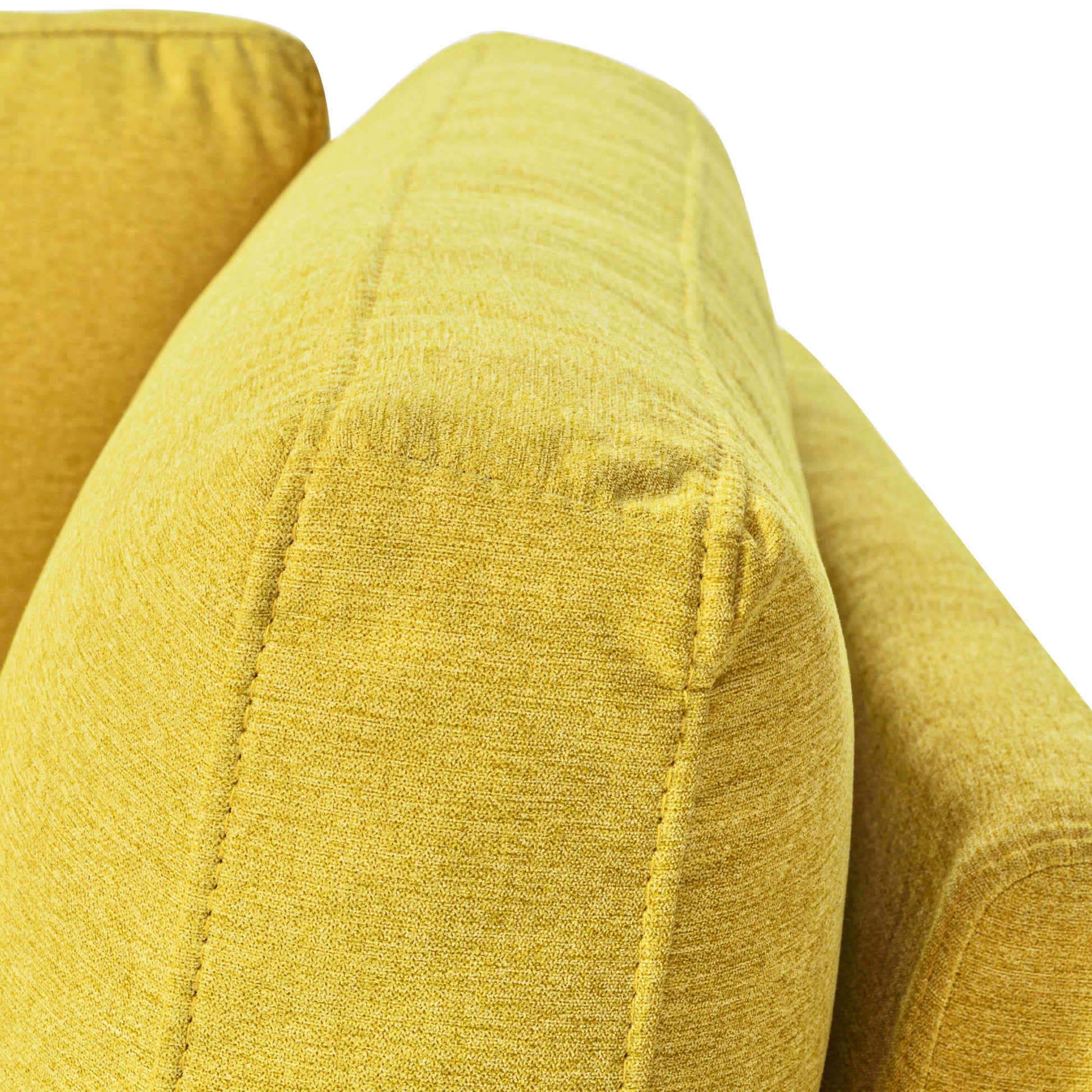 Video 65" Mid Century Modern Fabric Corner Lounge Chair, Upholstered Indoor Chaise Lounge For Bedroom,Office,Small Living Room & Apartment Yellow Fabric Fabric