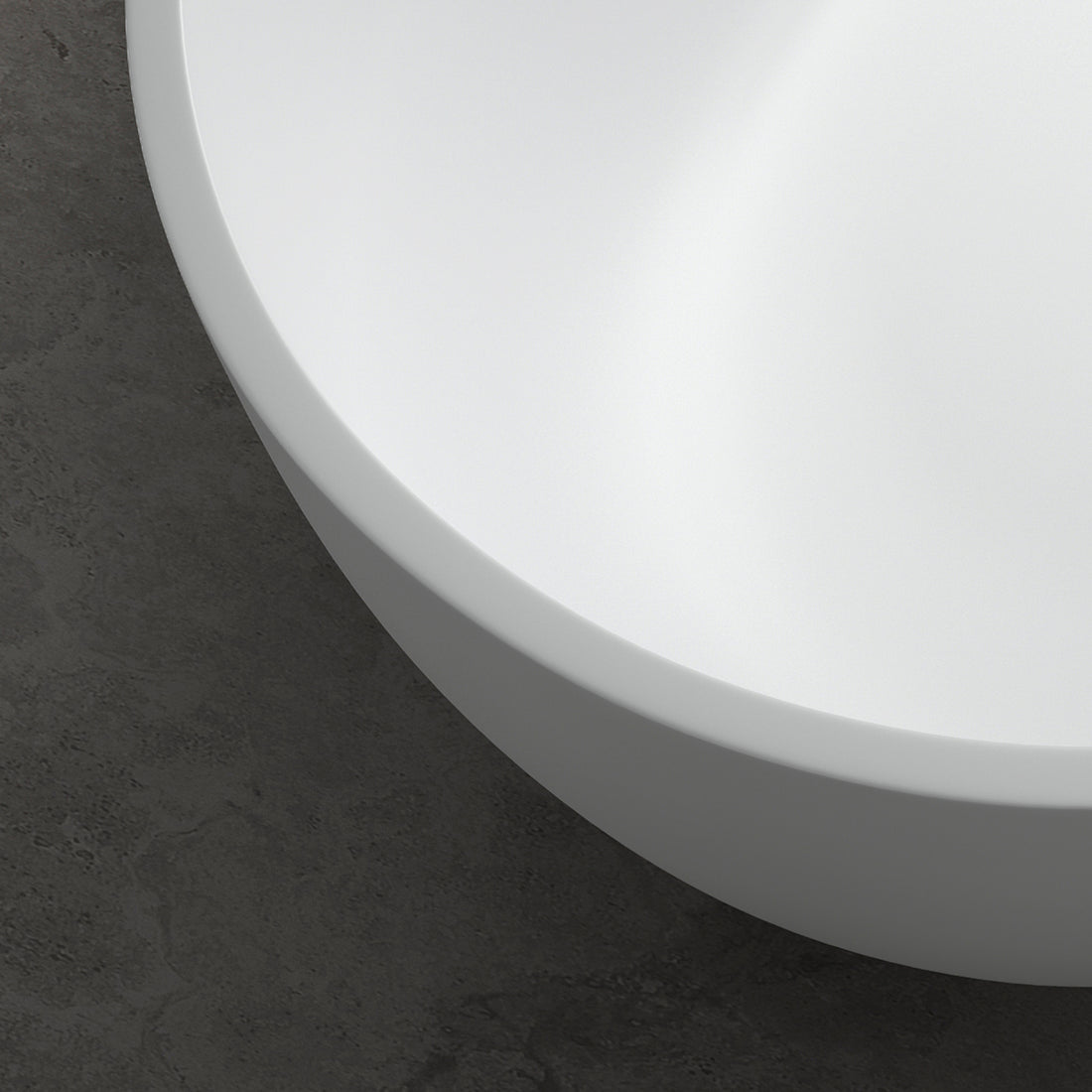 69Inch Solid Surface Bathtub For Bathroom White Oval Bathroom Freestanding Tubs Matte 61 69 In Modern Soaking Center Solid Surface Solid Surface