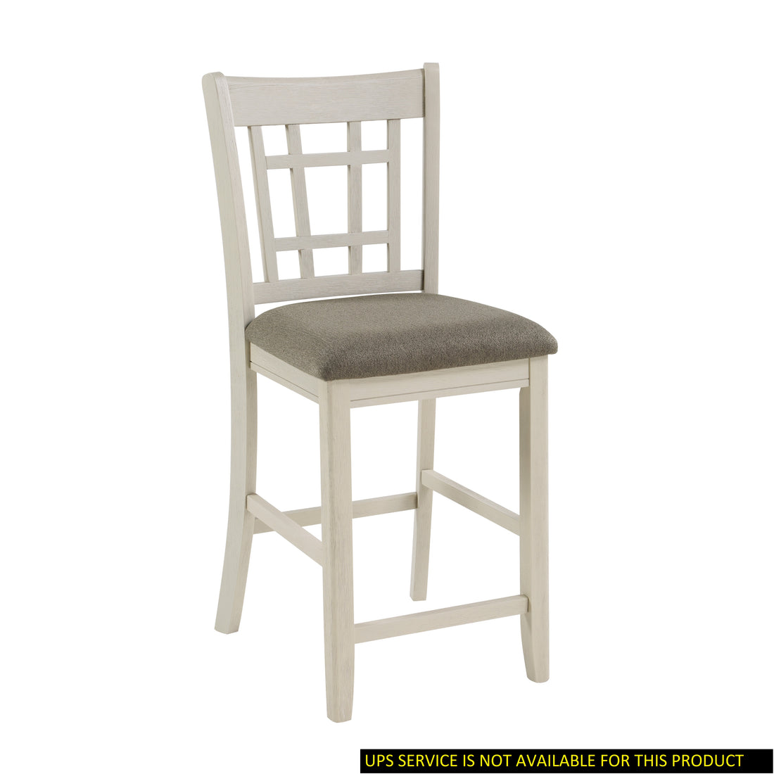 Antique White Finish Wood Framed Counter Height Chair Set Of 2Pc Upholstered Seat Casual Dining Room Furniture Antique White Dining Room Casual,Traditional Wood