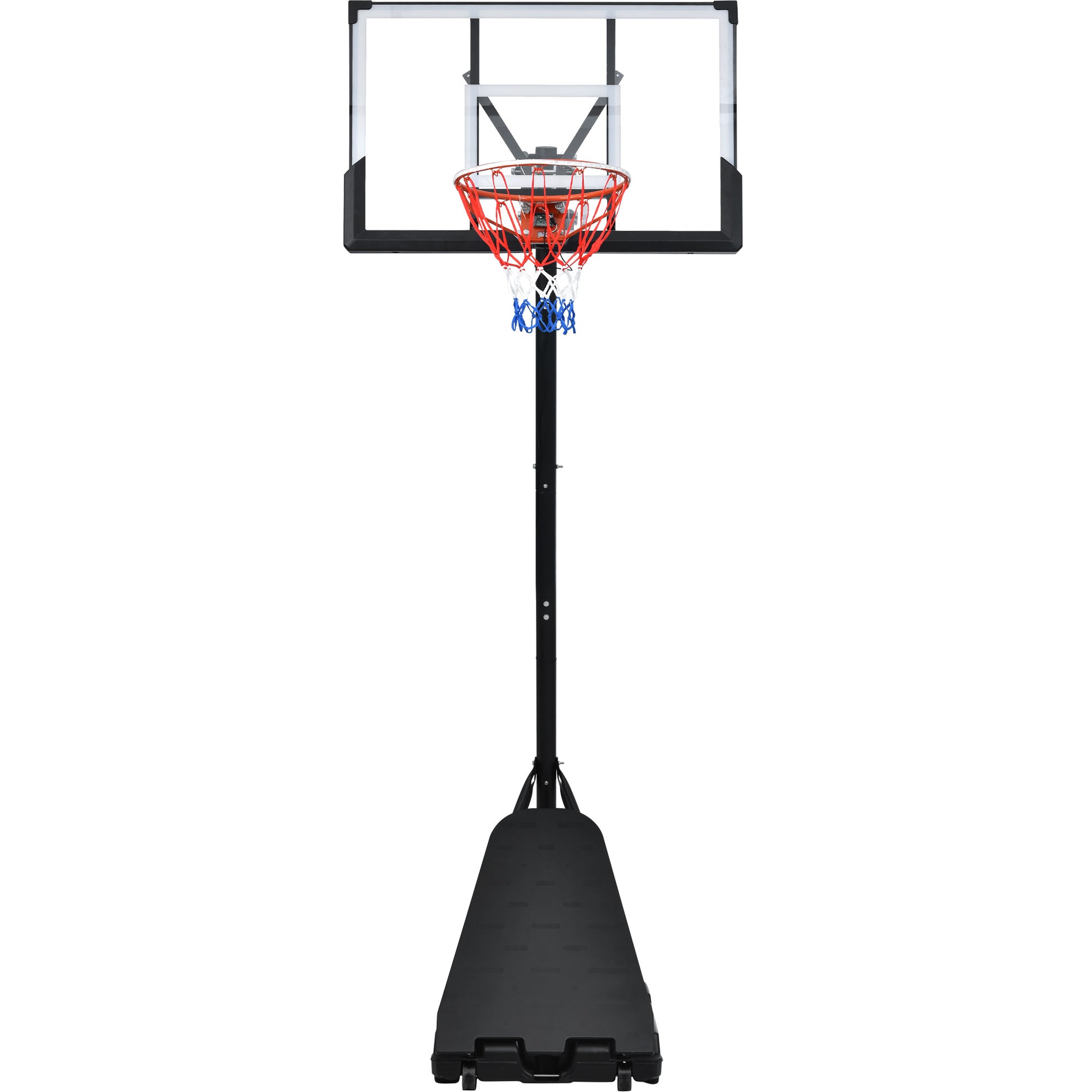 Portable Basketball Hoop Basketball System 8 10Ft Height Adjustable For Youth Adults Led Basketball Hoop Lights, Colorful Lights, Waterproof,Super Bright To Play At Night Outdoors,Good Gift For Kids Black Metal