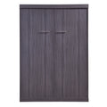 Full Size Murphy Bed With Wardrobe And Drawers, Storage Bed, Can Be Folded Into A Cabinet, Gray Gray Pine