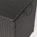 Outdoor Storage Box, 113 Gallon Wicker Patio Deck Boxes With Lid, Outdoor Cushion Storage Container Bin Chest For Kids Toys, Pillows, Towel Black No Sectional Black Rust Resistant Frame Water Resistant Cushion Garden & Outdoor American Traditional