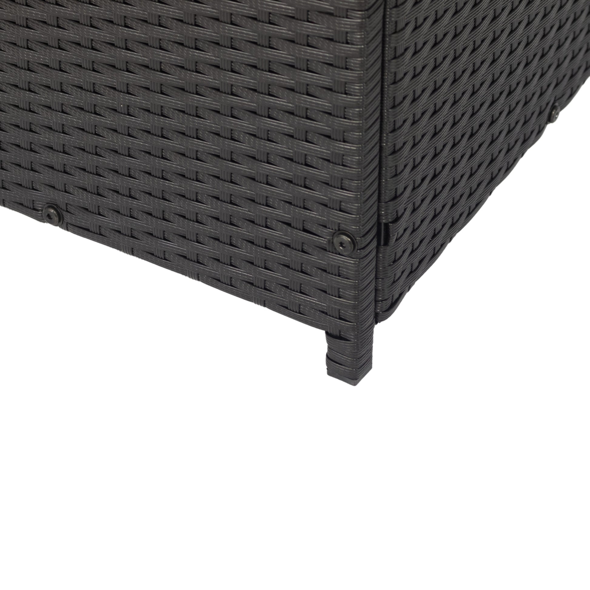 Outdoor Storage Box, 113 Gallon Wicker Patio Deck Boxes With Lid, Outdoor Cushion Storage Container Bin Chest For Kids Toys, Pillows, Towel Black No Sectional Black Rust Resistant Frame Water Resistant Cushion Garden & Outdoor American Traditional