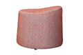 Crescent Puff Ottoman Red Red Upholstered