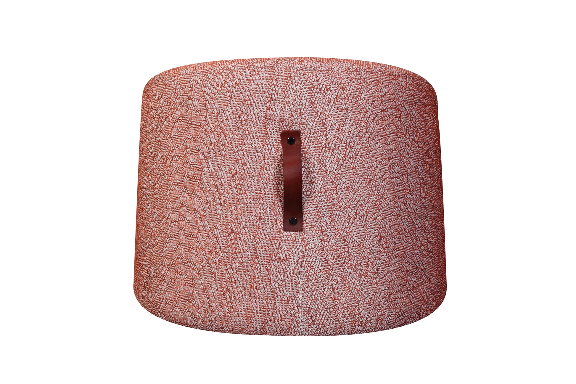 Crescent Puff Ottoman Red Red Upholstered