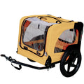 Yellow Outdoor Heavy Duty Foldable Utility Pet Stroller Dog Carriers Bicycle Trailer Yellow Oxford Fabric Steel