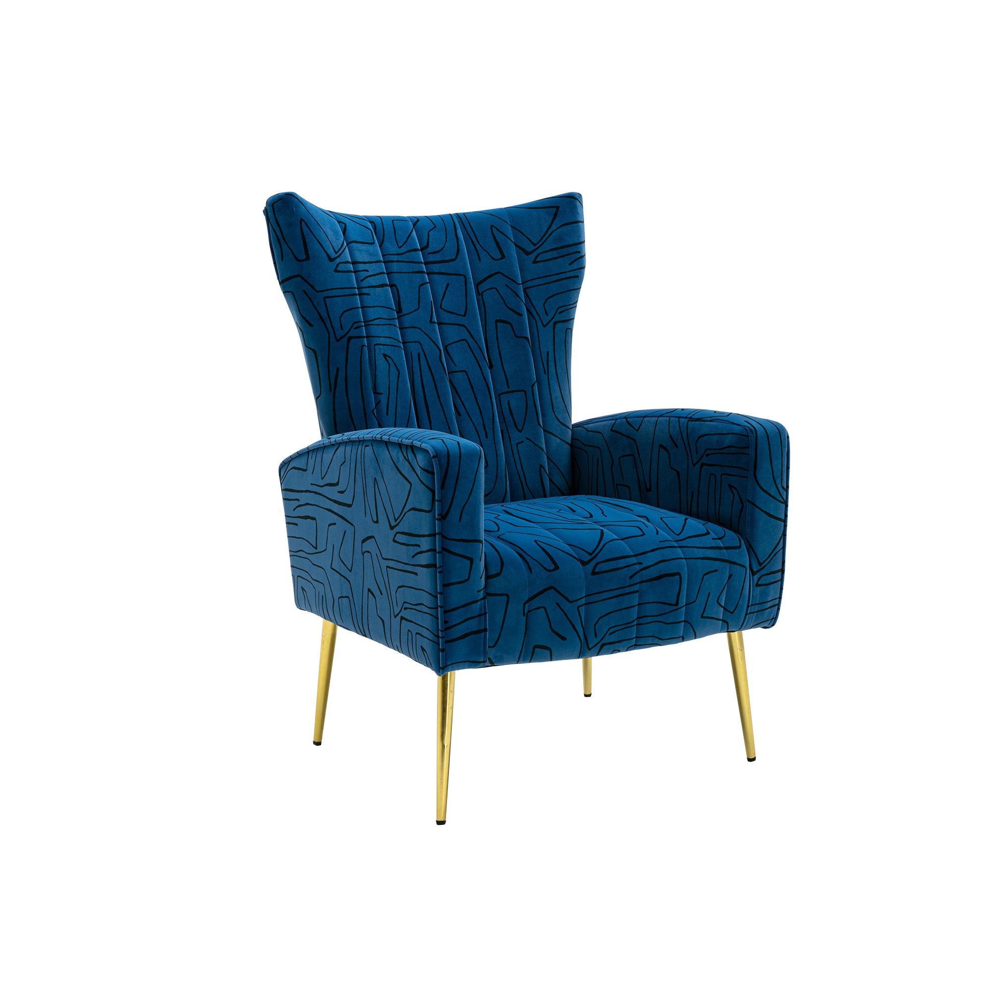 COOLMORE Accent Chair ,leisure single chair with Rose navy-metal