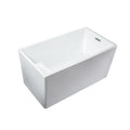 Freestanding Acrylic Flatbottom Soaking Tub Bathtub In White White Ceramic