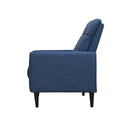 Molson Pushback Recliner Chair Blue Blue Upholstered