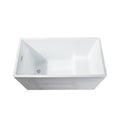 Freestanding Acrylic Flatbottom Soaking Tub Bathtub In White White Ceramic