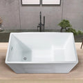 Freestanding Acrylic Flatbottom Soaking Tub Bathtub In White White Ceramic