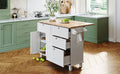 Farmhouse Kitchen Island Set with Drop Leaf and white-white-kitchen-farmhouse-rectangular-kitchen