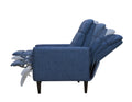 Molson Pushback Recliner Chair Blue Blue Upholstered