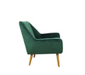 Rose Accent Chair Velvet Green Green Upholstered