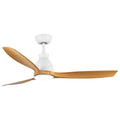 52 In.Intergrated Led Ceiling Fan With Antique Brown Wood Graiin Blade White Walnut Abs