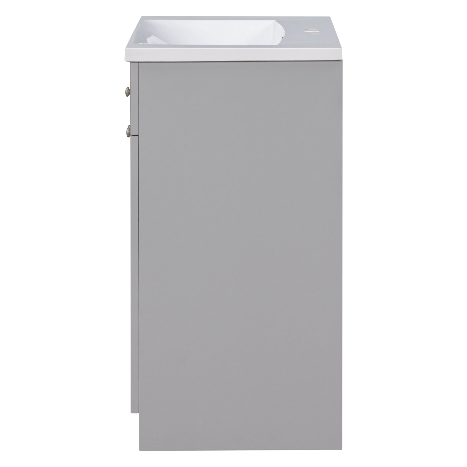 30" Bathroom Vanity With Single Sink In Grey,Combo Cabinet Undermount Sink,Bathroom Storage Cabinet Grey Mdf