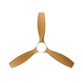 52 In.Intergrated Led Ceiling Fan With Antique Brown Wood Graiin Blade White Walnut Abs