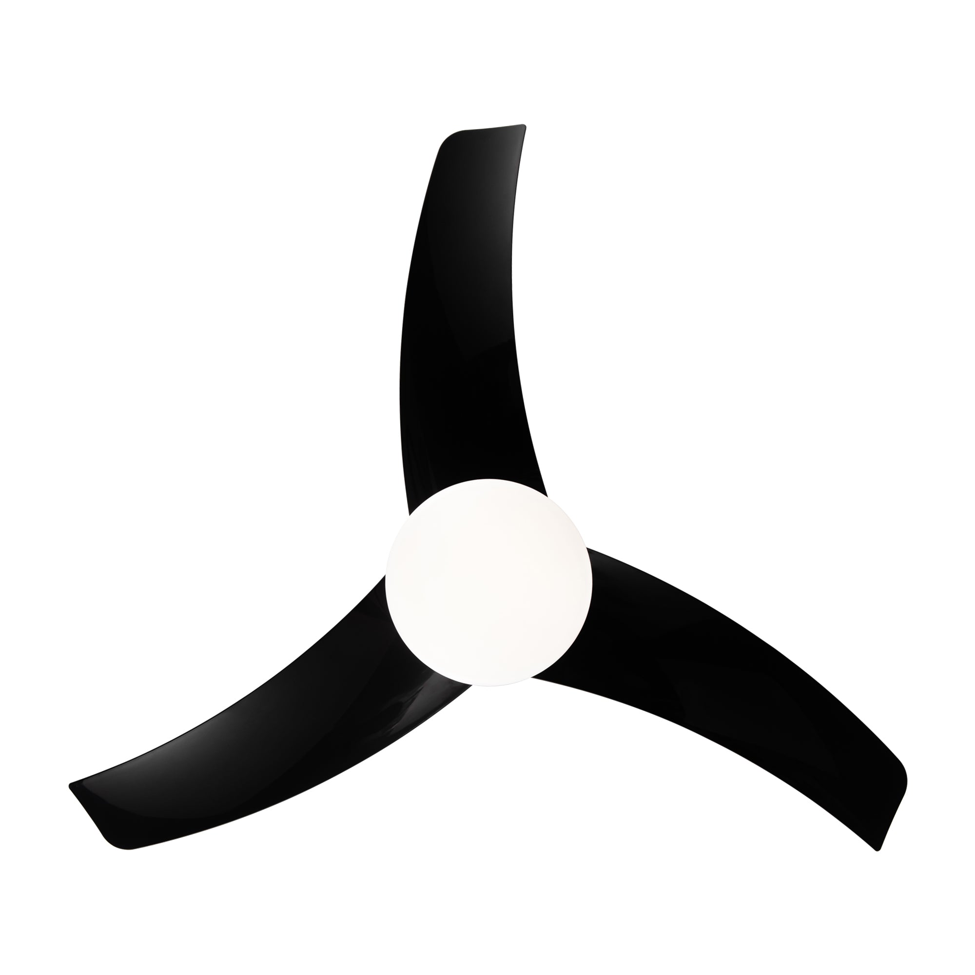 Matte Black Ceiling Fan with Integrated LED Light black-abs