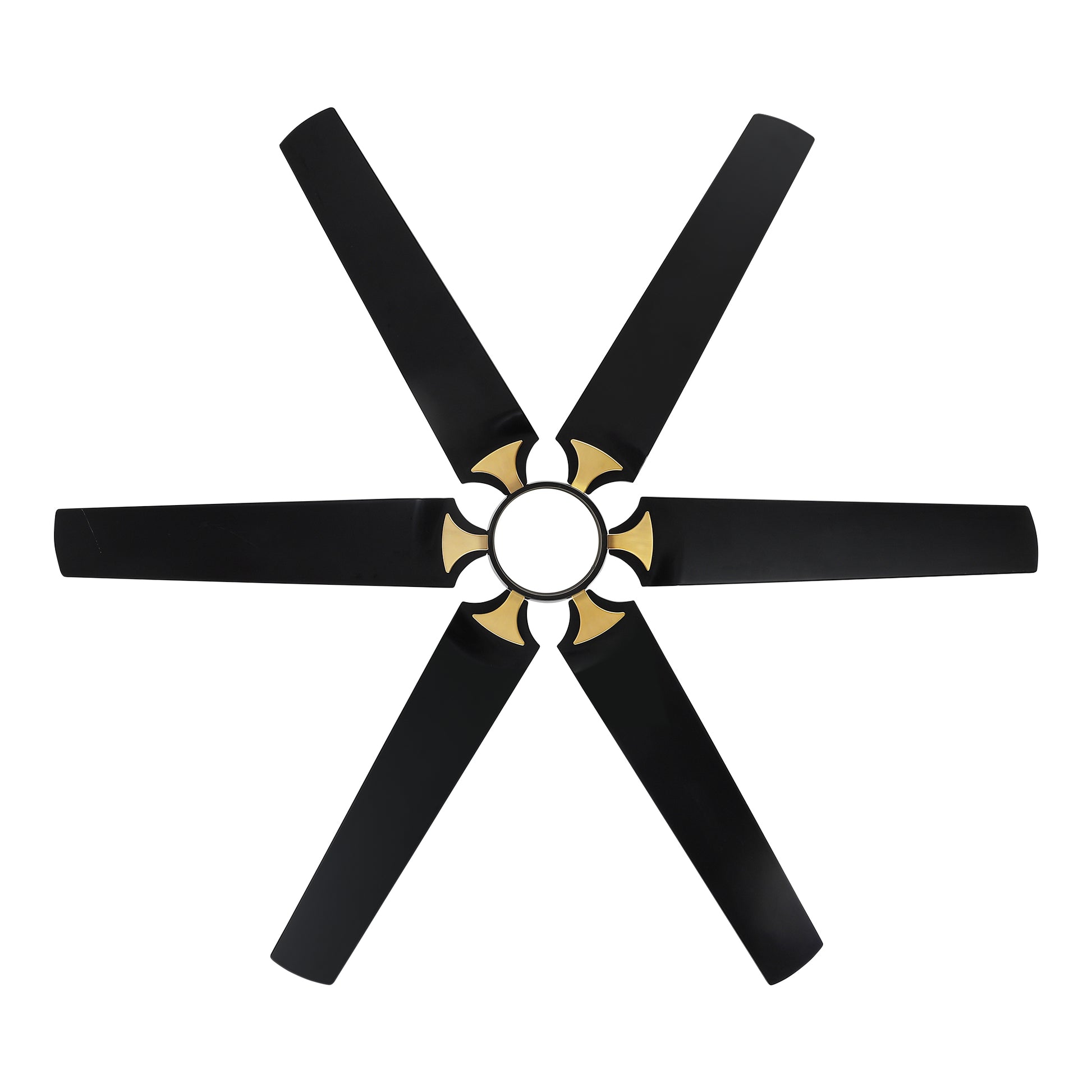 Modern 60" Integrated Led Light Ceiling Fan With Remote Control Matt Black Abs