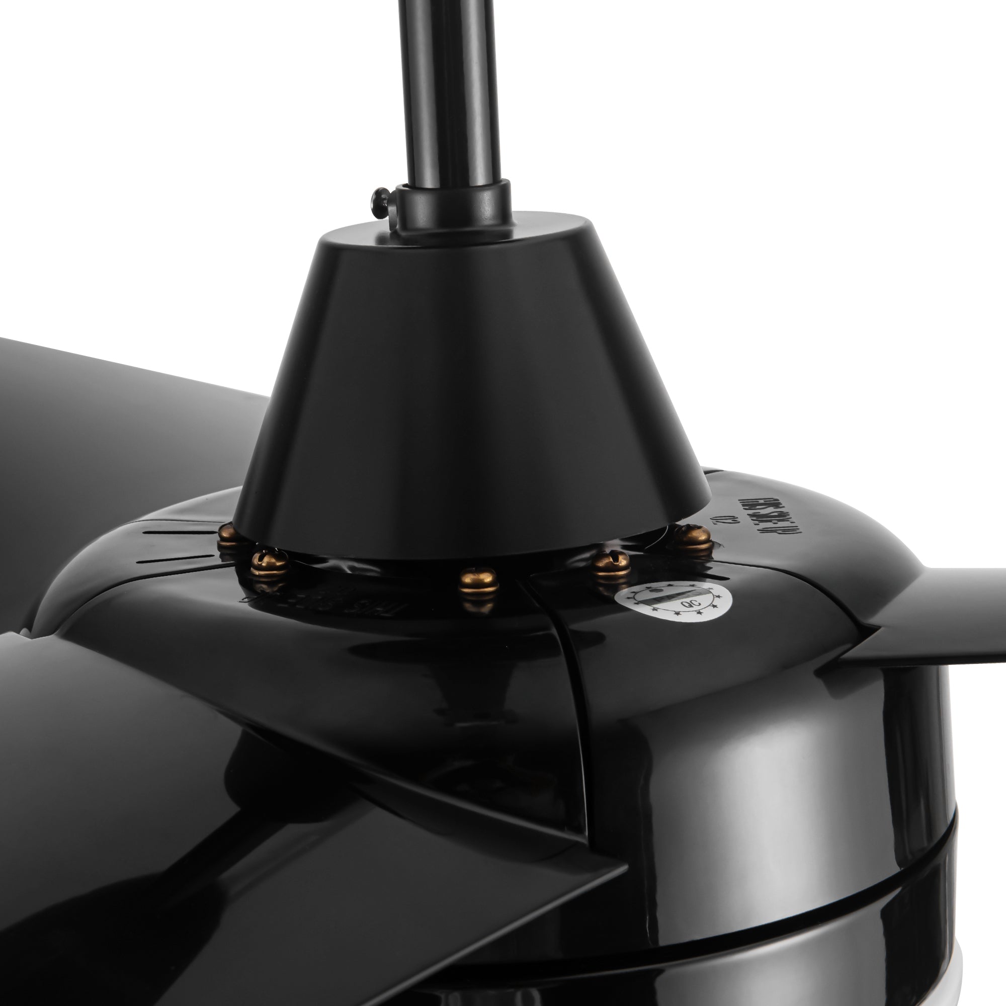 Matte Black Ceiling Fan with Integrated LED Light black-abs