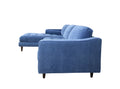 Anderson Laf Sectional Denim Blue Blue Upholstered