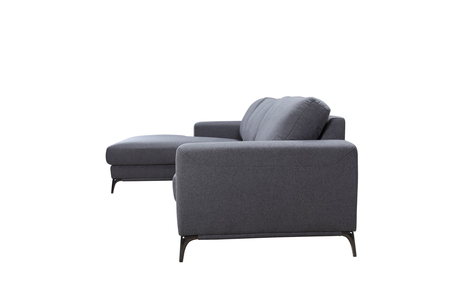 Carlo Laf Sectional Gray Gray Upholstered