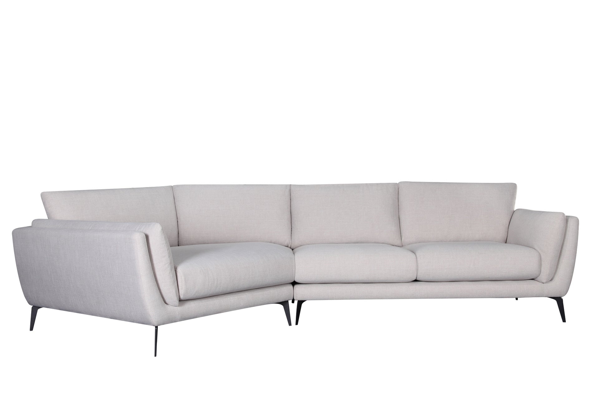 Janette Laf Sectional Oat Warm Grey Upholstered