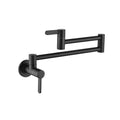 Pot Filler Faucet Wall Mount Matte Black Brass