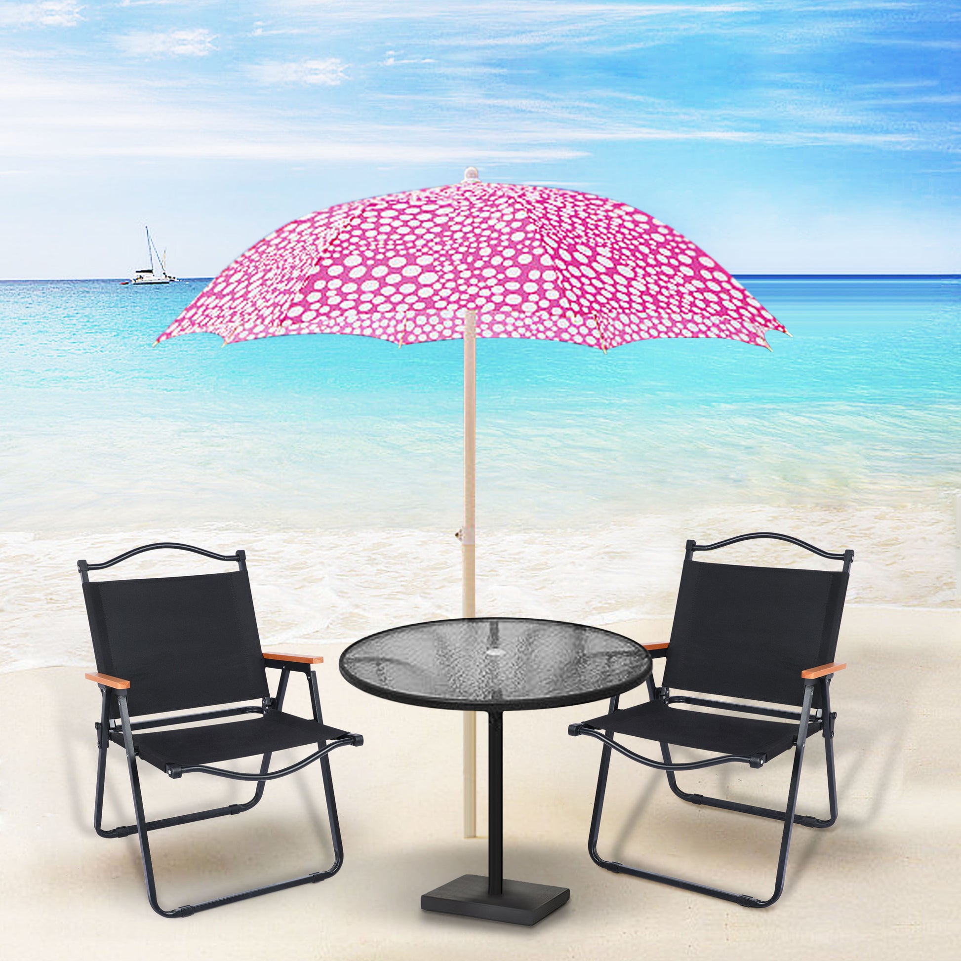 Yssoa Folding Camp Chair For Adults With Handle And Storage Bag, Large Size, 264Lbs Load Bearing Collapsible Outdoor Furniture For Leisure, Beach, Picnic, Hiking, Fishing Color: Black , L Black Metal