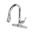 Pull Down Touchless Single Handle Kitchen Faucet Brushed Nickel Zinc