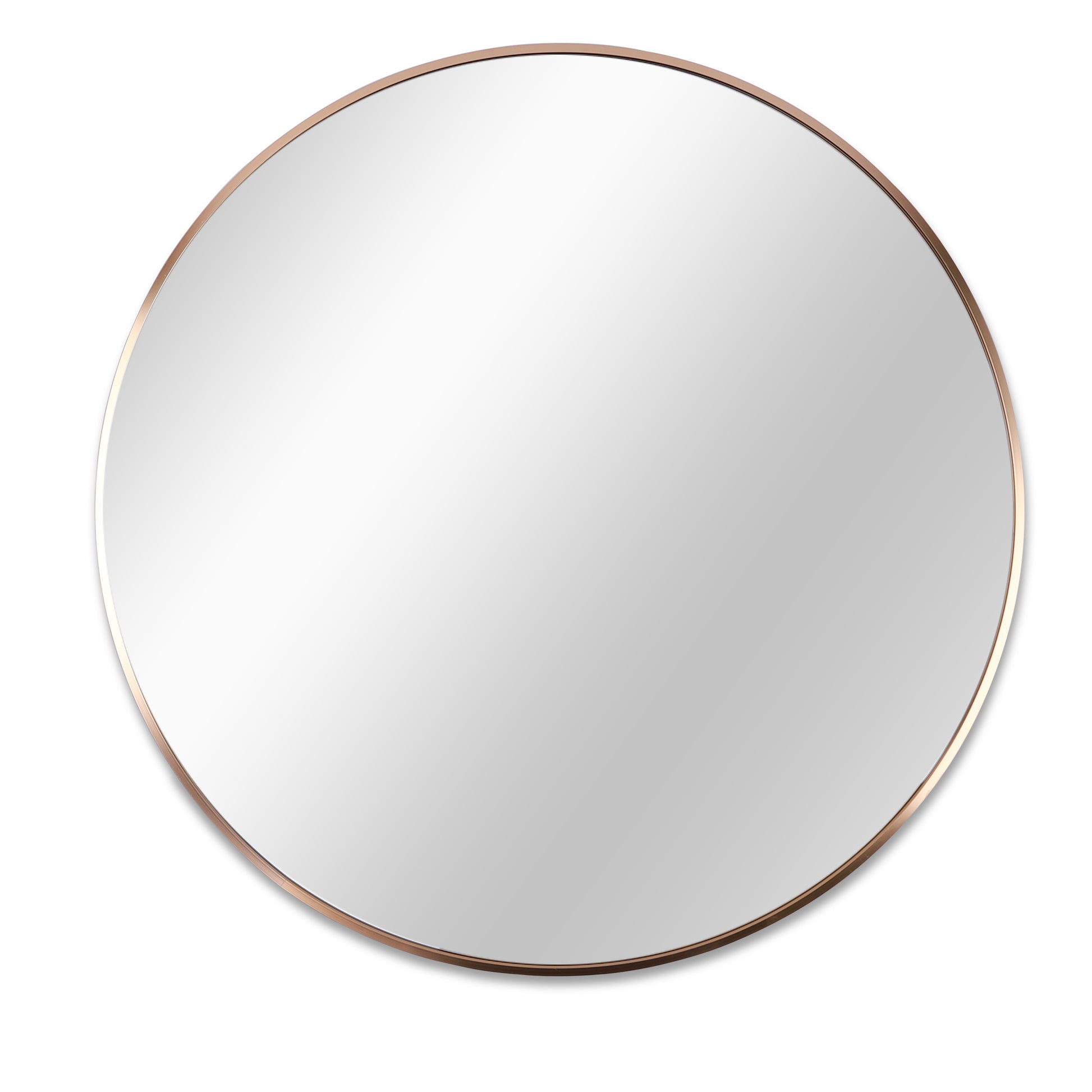 Gold 30 Inch Metal Round Bathroom Mirror - Gold